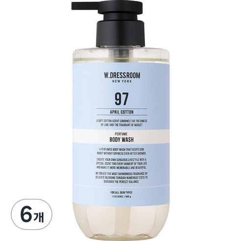 더블유드레스룸 퍼퓸 바디워시 97 에이프릴코튼, 6개