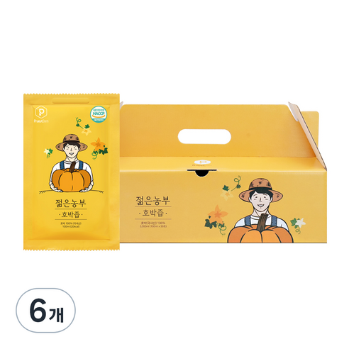 푸릇담 젊은농부 호박즙 30p, 3L, 6개
