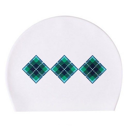 후그 슬라이스 실리콘 수영모자 SC51, 화이트(SC514), 1개