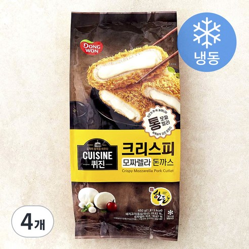 동원 퀴진 크리스피 돈까스 모짜렐라 치즈 (냉동), 450g, 4개