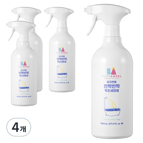 비지엔젤 반짝반짝 욕조 세정제, 800ml, 4개