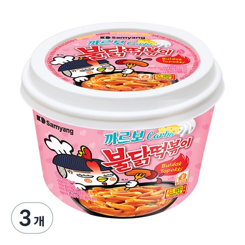 삼양 까르보 불닭떡볶이, 179g, 3개