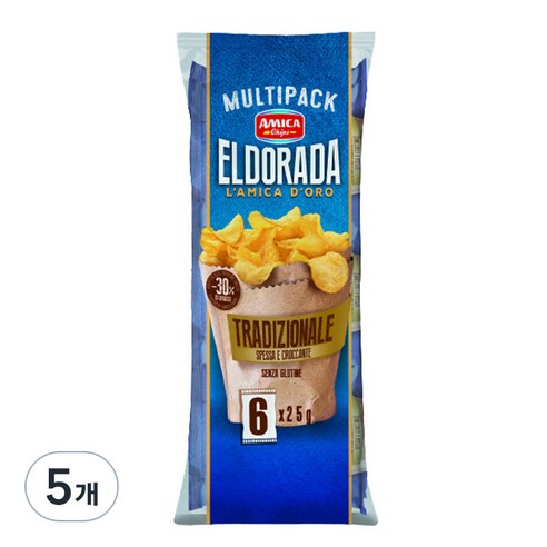아미카칩스 엘도라다 감자칩 멀티팩, 150g, 5개