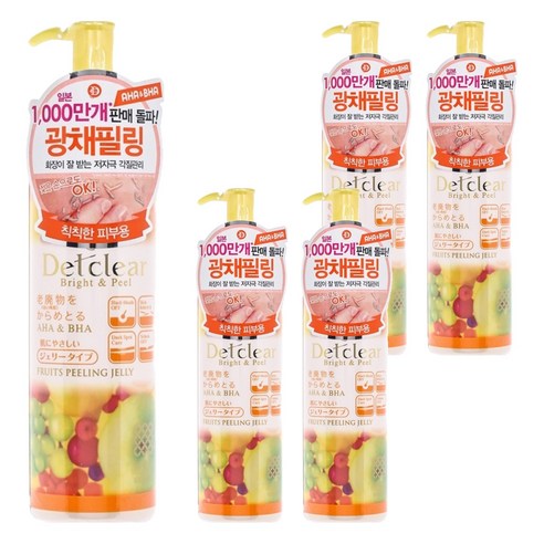 데트클리어 필링젤 믹스프룻, 180ml, 5개