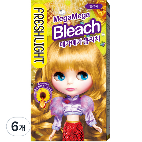 프레쉬라이트 헤어 블리치 메가메가 탈색제, 130ml, 6개