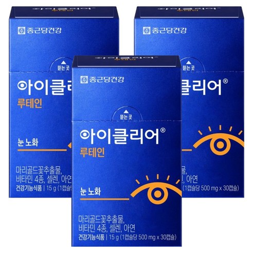 종근당건강 아이클리어 루테인 15g, 30정, 3개