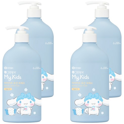 그린핑거 마이키즈 프레쉬 산리오 시나모롤 키즈 로션, 500ml, 4개