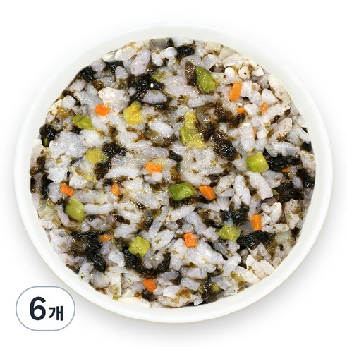 짱죽 유아용 실온 이유식 완료기 아기밥, 김모듬야채밥, 160g, 6개