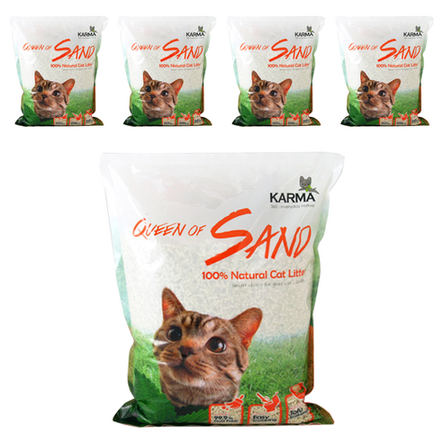 카르마 퀸오브샌드 고양이 모래, 7L, 5개, 오리지널
