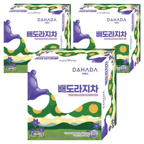 다하다 배도라지차, 1.2g, 100개입, 3개