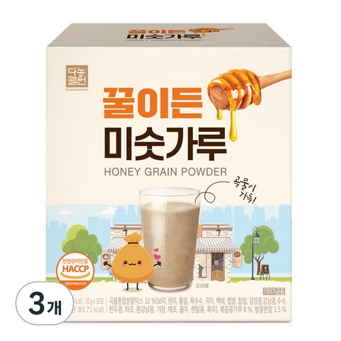 다농원 꿀이든 미숫가루 30p, 600g, 3개