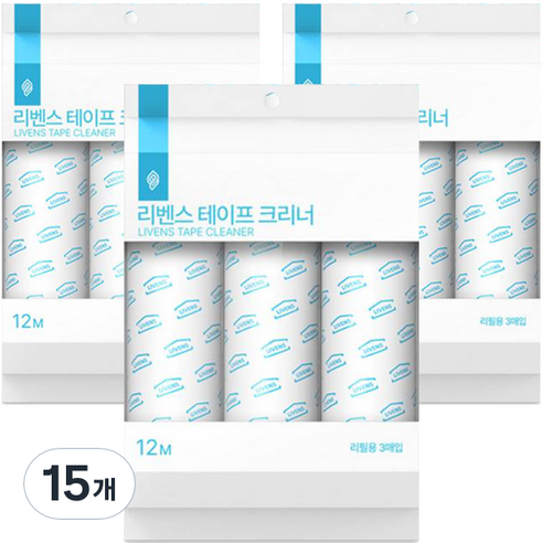 자우버탁 사선컷팅 돌돌이 테이프 클리너 리필 3p, 15개