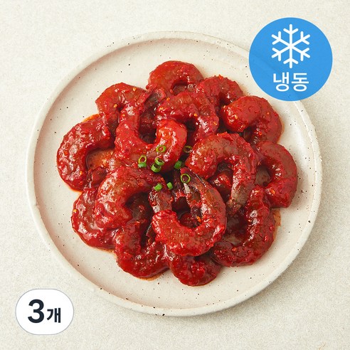 초록햇살 깐 양념새우장 (냉동), 500g, 3개
