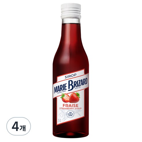 마리브리자드 스트로베리 시럽, 250ml, 4개