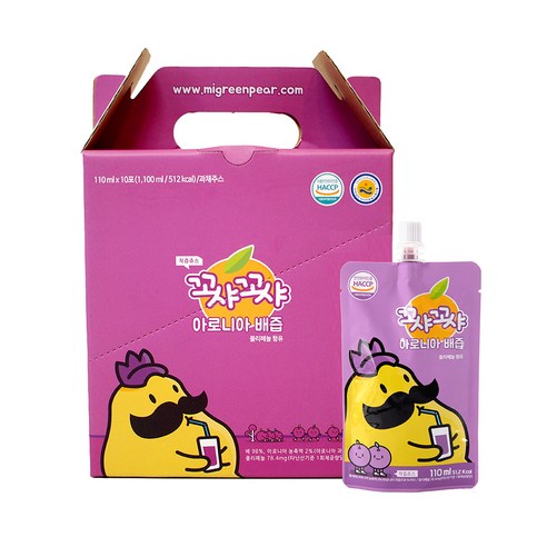 꼬샤꼬샤 아로니아 배즙 스파우트, 110ml, 10개