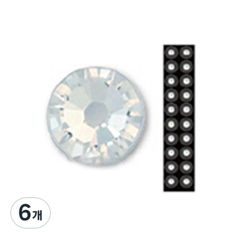 와사비네코 미미츠보 쥬얼리 귀지압패치 M 3.0mm 20p, 크리스탈, 6개