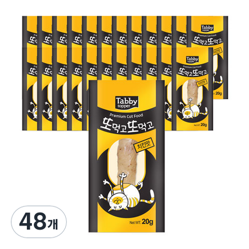 테비 또먹고또먹고 고양이 간식 20g, 치킨, 48개