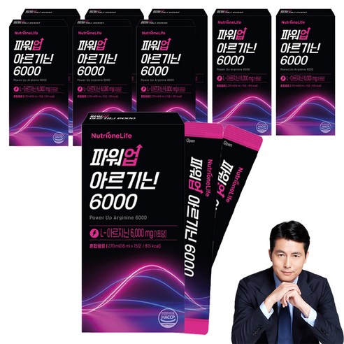 뉴트리원 파워업 L 아르기닌 6000, 270ml, 9개