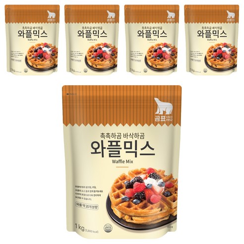 곰표 와플 믹스, 1kg, 5개