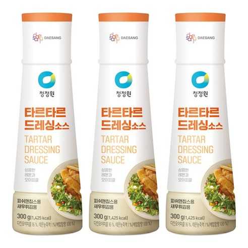청정원 타르타르 드레싱 소스, 300g, 3개