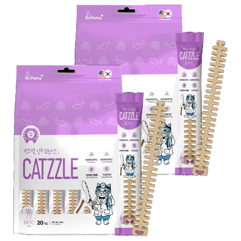 닥터페트라 고양이 양치고민엔 캣즐 간식 20p, 참치맛, 140g, 2개