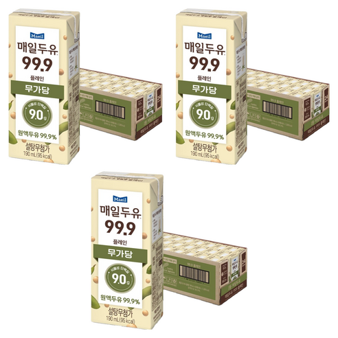매일두유 99.9 플레인, 190ml, 72개
