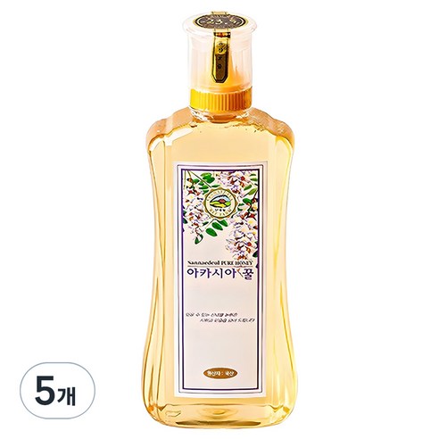 산내들농원 프리미엄 아카시아꿀, 5개, 500g