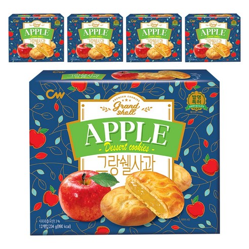 청우식품 그랑쉘 사과, 234g, 5개