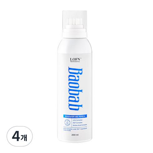 로픈 바오밥 쿨링 톡톡 헤어토닉, 4개, 200ml