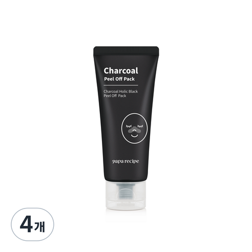파파레서피 숯범벅 블랙 필 오프 팩 50ml, 1개입, 4개