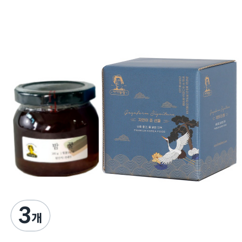가가농장 유리병 밤꿀, 3개, 180g
