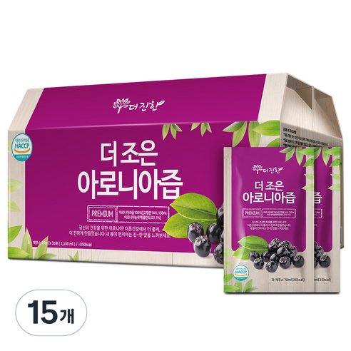 더존건강 더조은 아로니아즙, 2100ml, 15개
