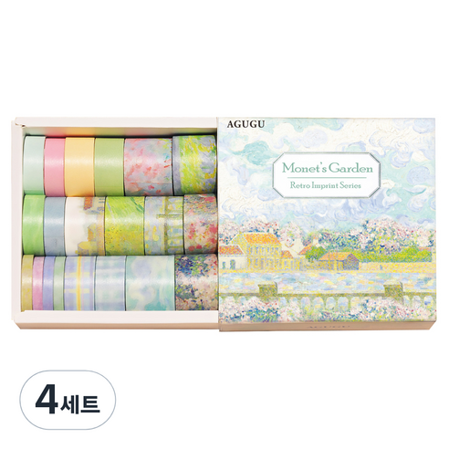 동아피엠에스 DIY 레트로 마스킹 데코테이프 20종 세트, 모네의정원, 4세트