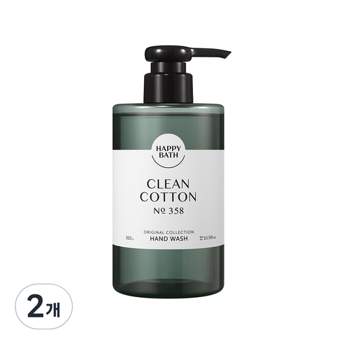 해피바스 오리지널 컬렉션 클린코튼 핸드워시, 300ml, 2개