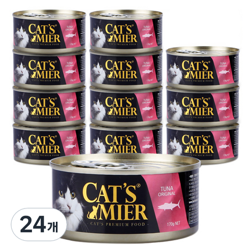 캣츠미어 고양이 사료 참치오리지날, 170g, 24개