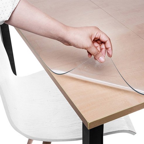 쾌청 식탁 유리대용 모서리 라운딩 테이블 매트, 투명