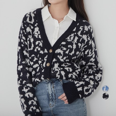 캐럿 여성용 호피 패턴 스웨터