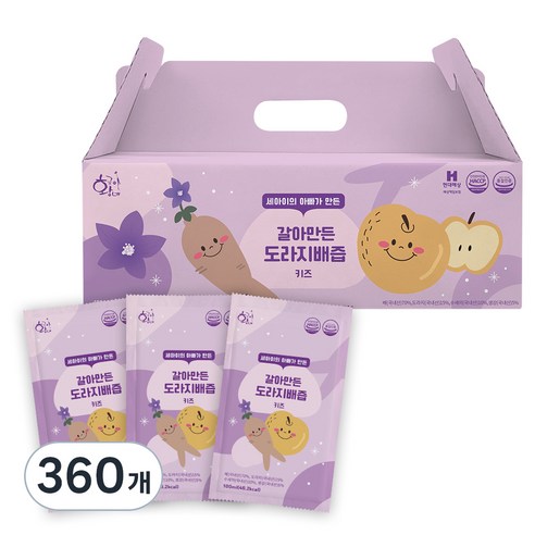 황금이네 국내산 아동용 갈아만든 도라지배즙, 100ml, 360개