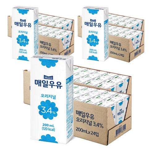 매일유업 매일우유 오리지널, 200ml, 144개
