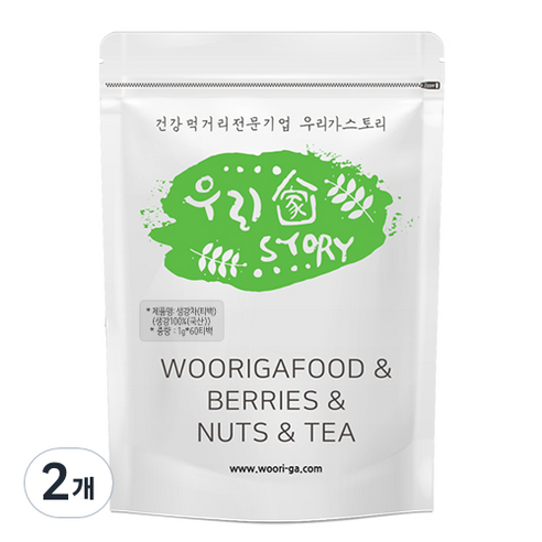 우리가스토리 전통 한방 생강차 티백, 1g, 60개입, 2개
