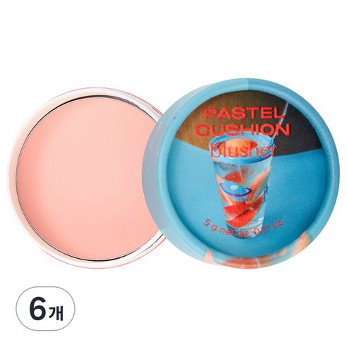 fmgt 파스텔 쿠션 블러셔 5g, 06 피치사워, 6개