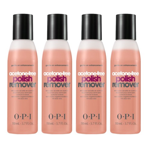 오피아이 Acetone Free Nail Polish Remover, 110ml, 4개
