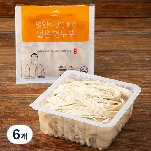 한둘 명인이 만든 투컵 넓은 면두부, 200g, 6개