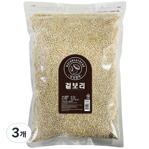 싱싱잡곡 겉보리쌀, 3kg, 3개