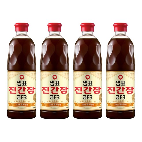 샘표 진간장 금F3, 860ml, 4개