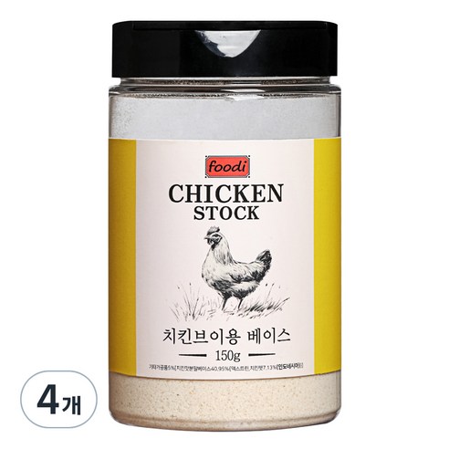 foodi 치킨스톡, 150g, 4개
