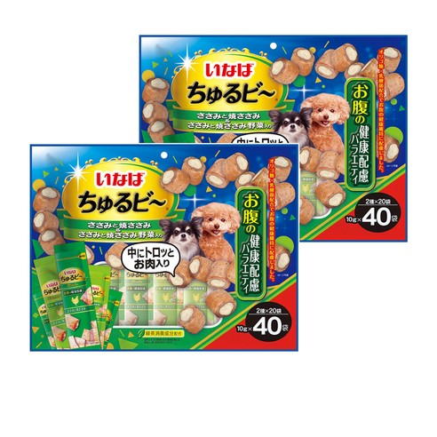 이나바 강아지 츄르비 40P, 장건강케어 버라이어티, 400g, 2개