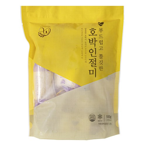 창억떡 부드럽고 쫄깃한 호박인절미 (냉동), 1개, 500g