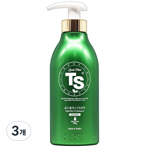 TS 골드플러스 탈모증상완화 샴푸, 500g, 3개