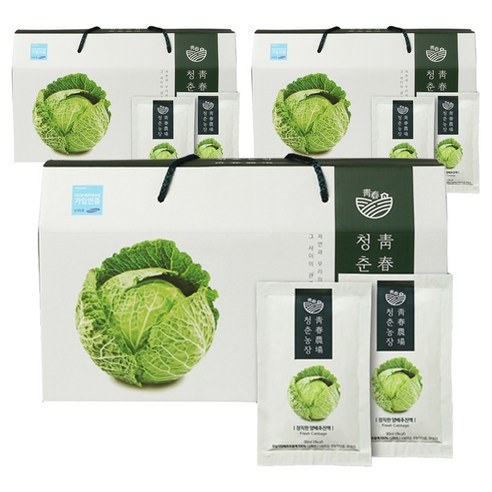 청춘농장 정직한 양배추진액즙 30p, 90ml, 3세트